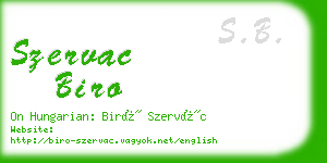 szervac biro business card